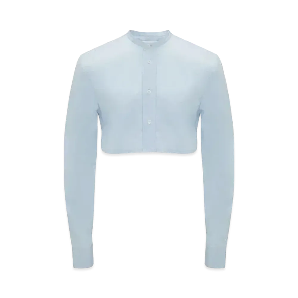 JW ANDERSON Raw Edge Cropped Shirt "Blue"