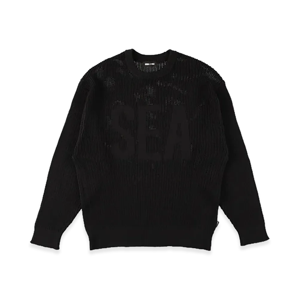 WIND AND SEA Mesh Logo Knit "Black"