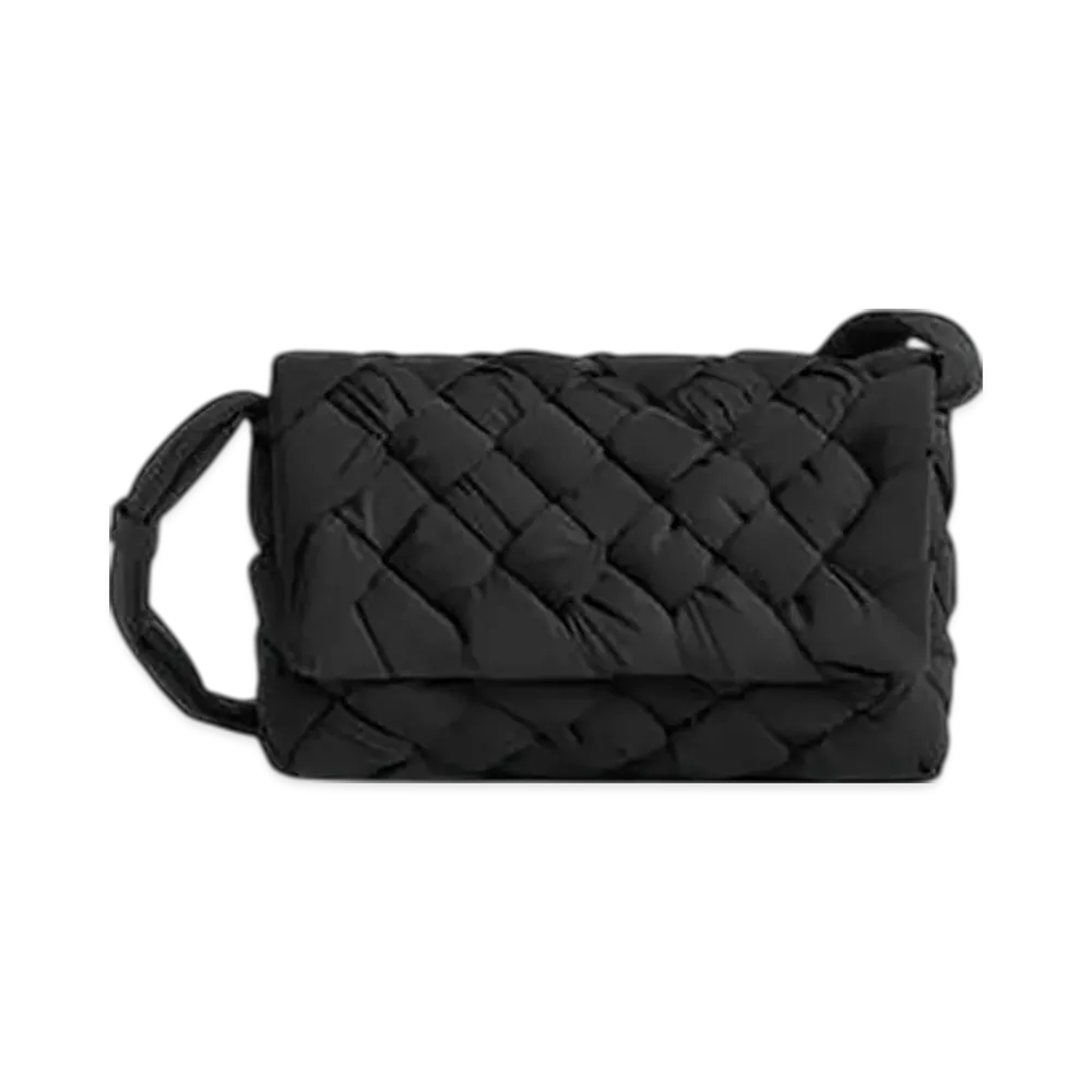 Bottega Veneta Small Rumple Messenger "Black"