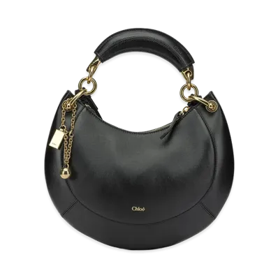 Chloe Women's Leather Chloa Banana Handbag "Black"