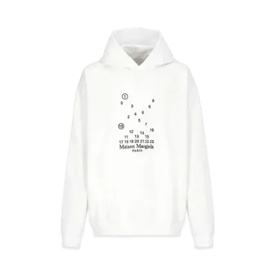 Maison Margiela Logo Hooded Sweat Shirt "White"