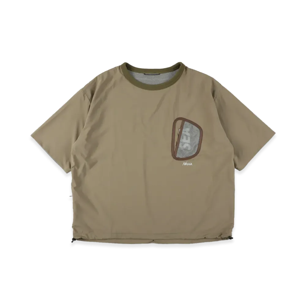 WIND AND SEA x NANGA Phantom Grid Reversible Tee "Khaki"
