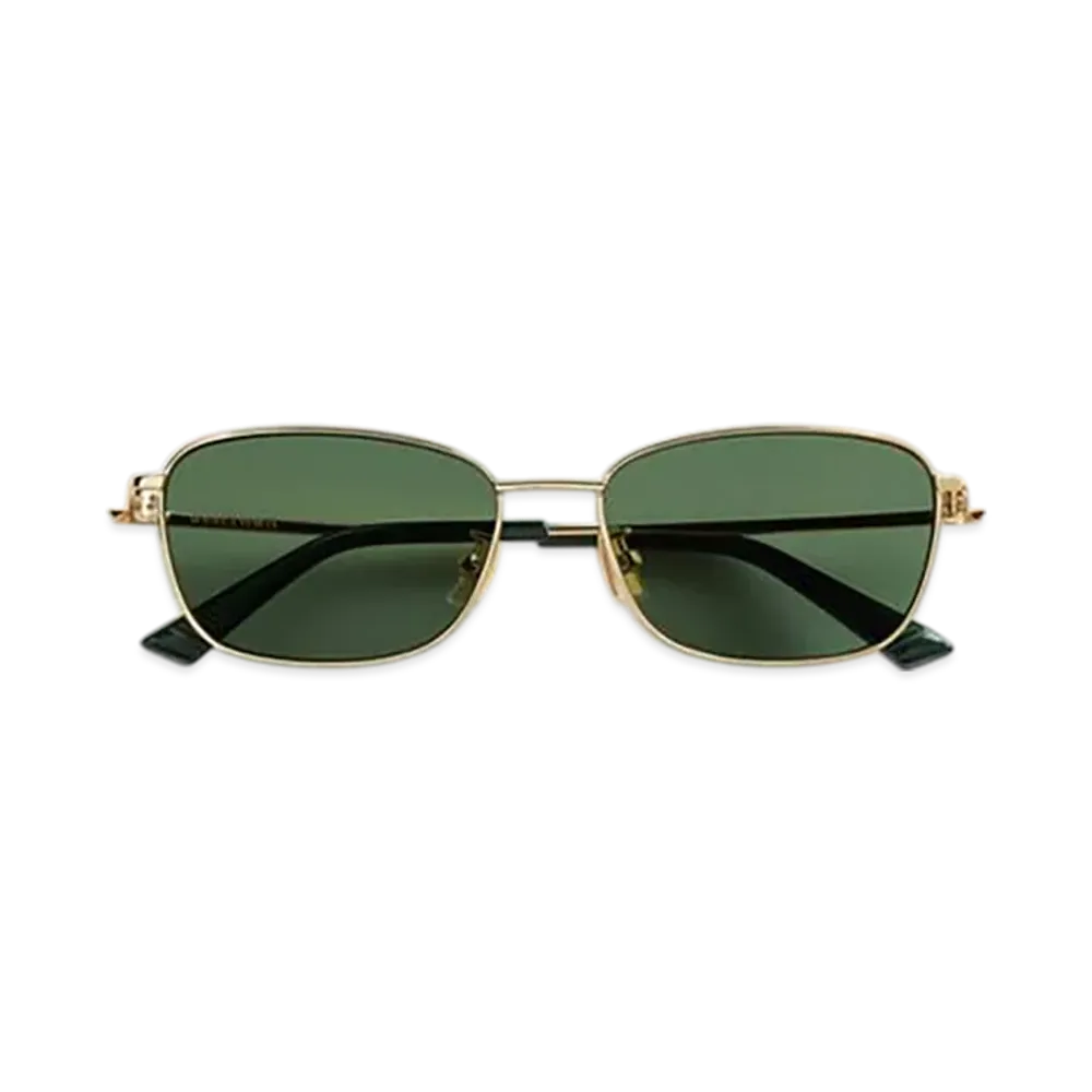 Bottega Veneta Split Rectangular Sunglasses "Gold/Green"
