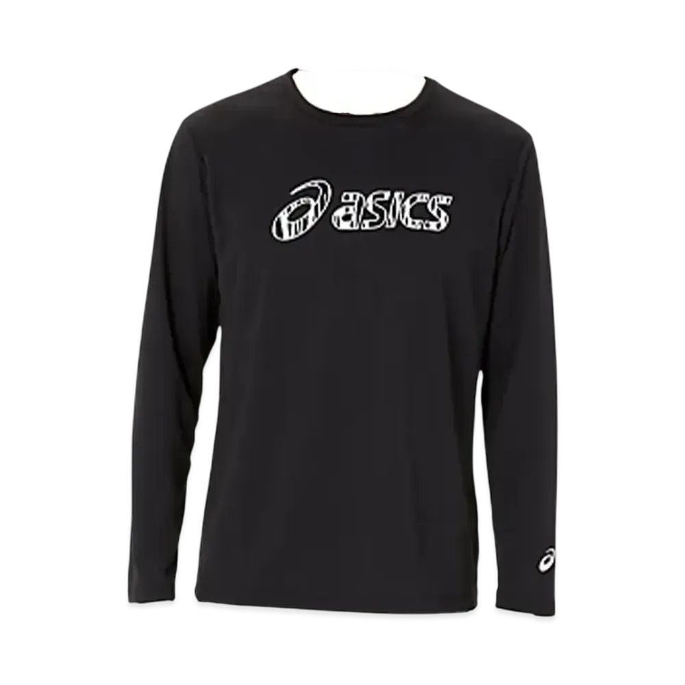 Asics Dry Big Logo Long Sleeve Shirt "Performance Black/Brilliant White"