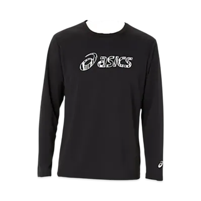 Asics Dry Big Logo Long Sleeve Shirt "Performance Black/Brilliant White"