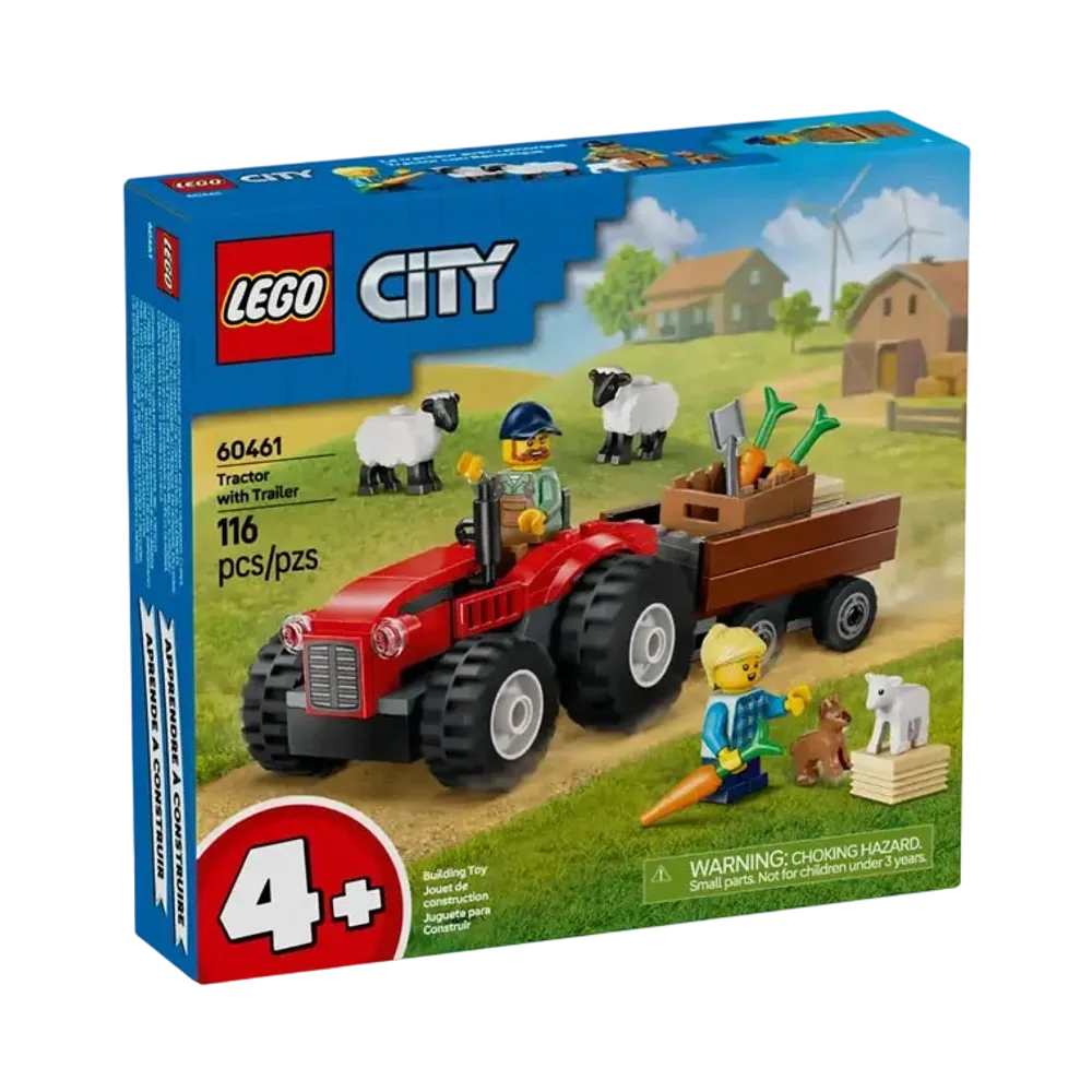 LEGO CITY "Red Farm Tractor with Trailer & Sheep" [60461]