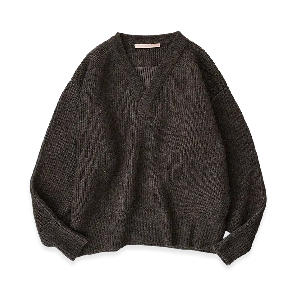 NICENESS Goldblum Mechanic Sweater "Gray/Khaki"