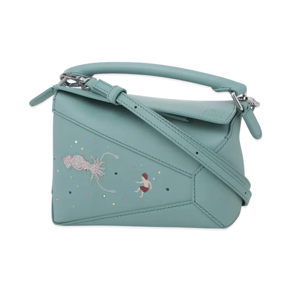 LOEWE Puzzle Edge Mini Squid "Water"