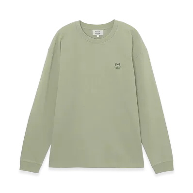 Maison Kitsune Bold Fox Head Patch Comfort Long Sleeve T-Shirt "Ash Tree"