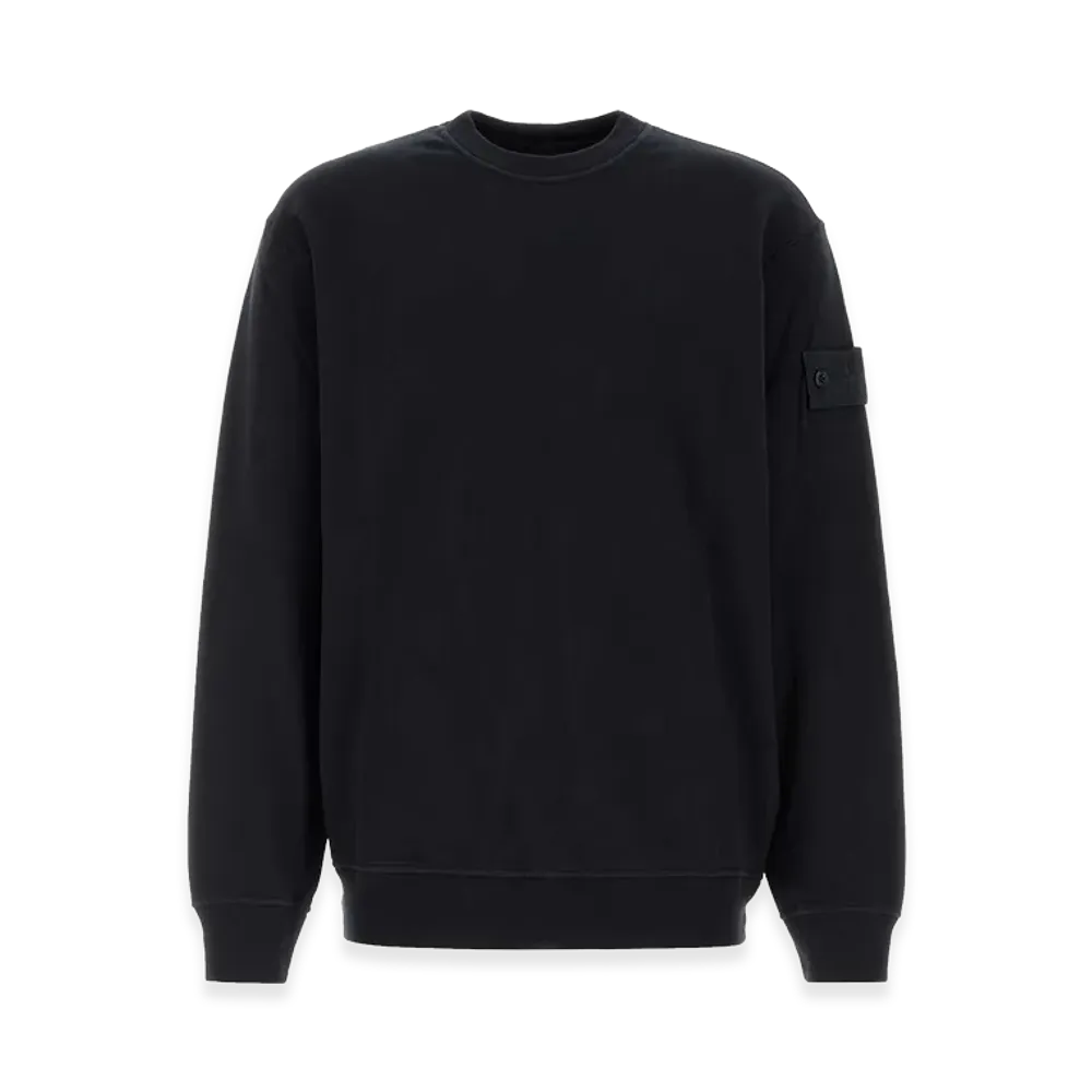 Stone Island Stretch Cotton Sweatshirt "Blue/Black"