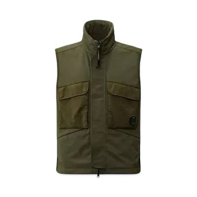 C.P. Company GD Shell Mixed Lens Vest "Grape Leaf"