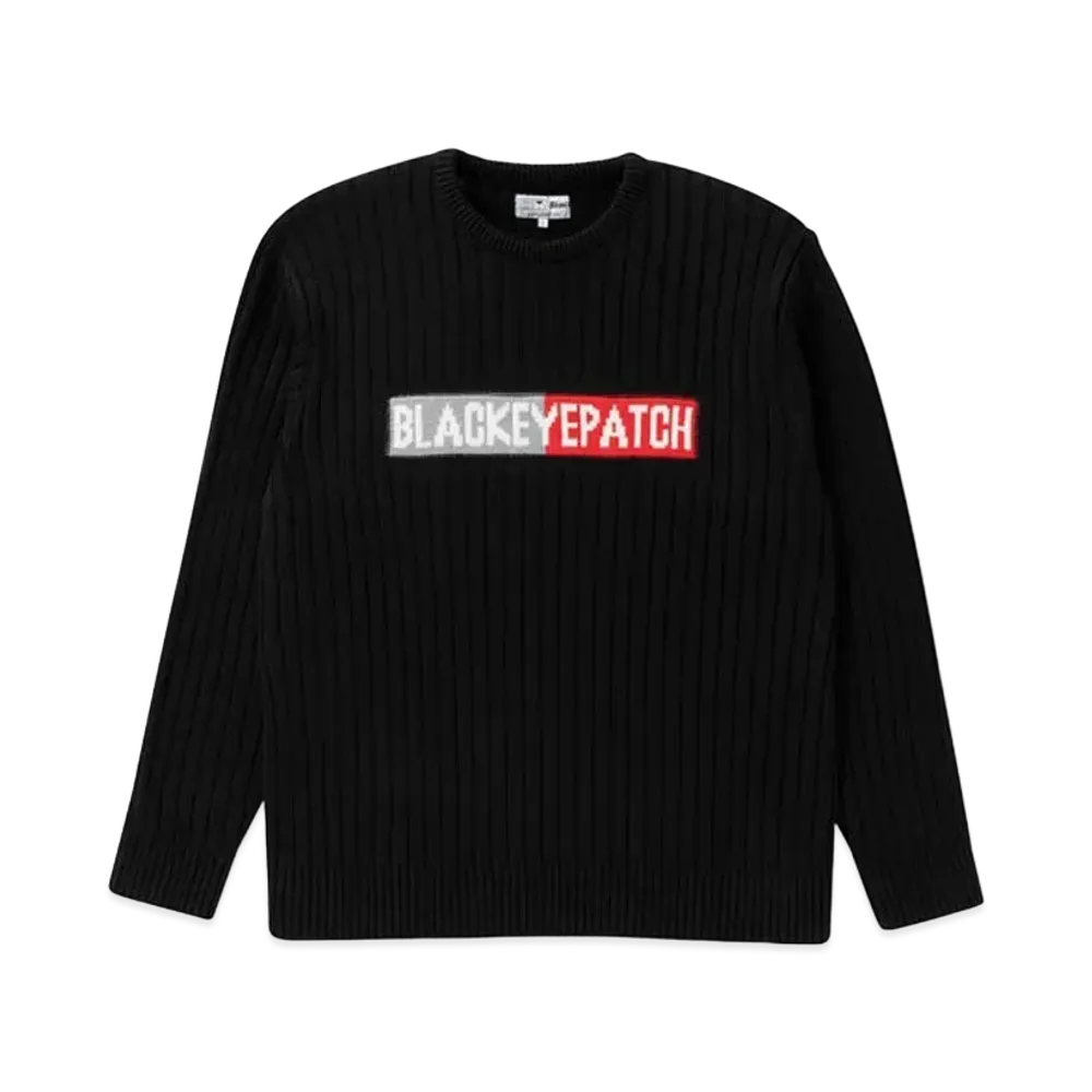 BlackEyePatch 2 TONE LOGO KNIT SWEATER "Black"