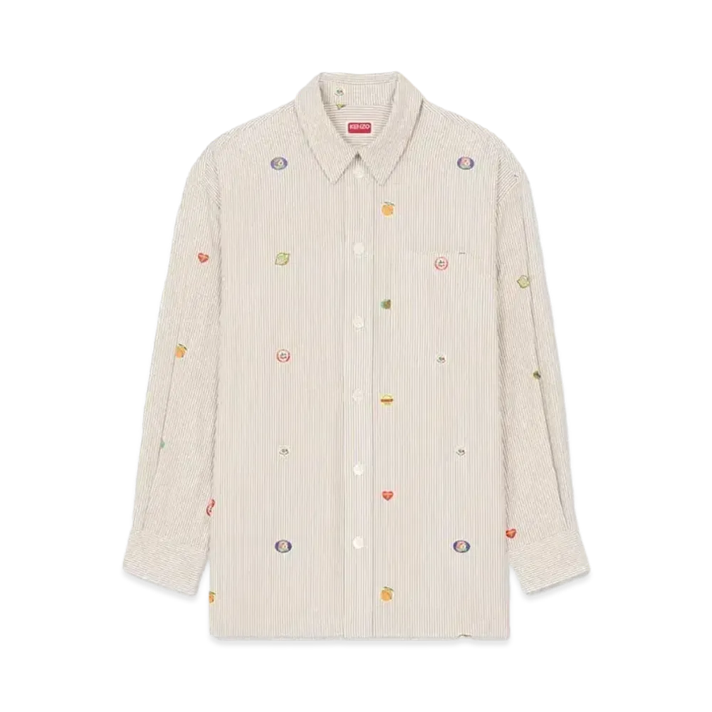 KENZO 'FRUIT STICKERS' Oversize Shirt "Camel"