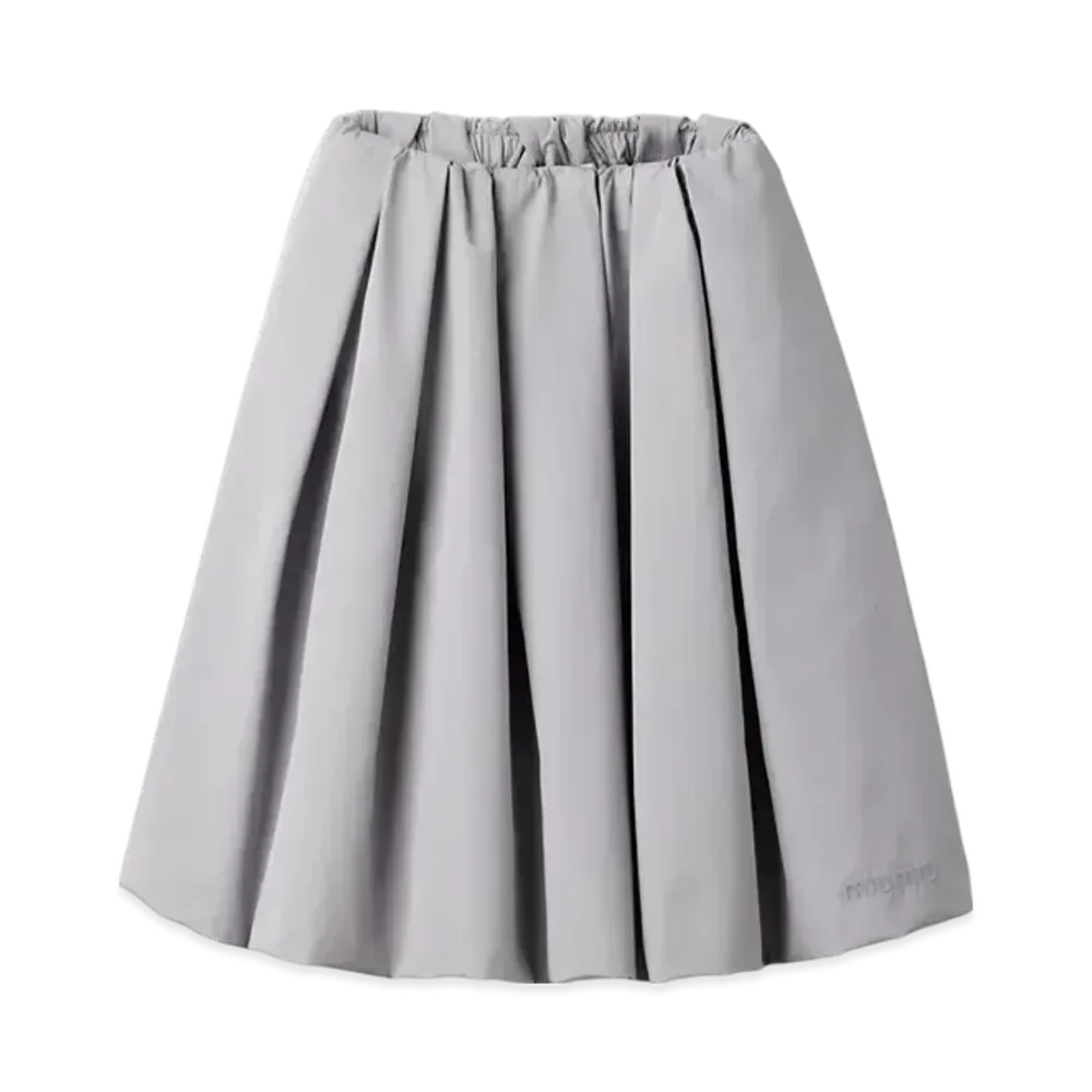 MIU MIU Poplin and Jersey Skirt "Granite Grey"