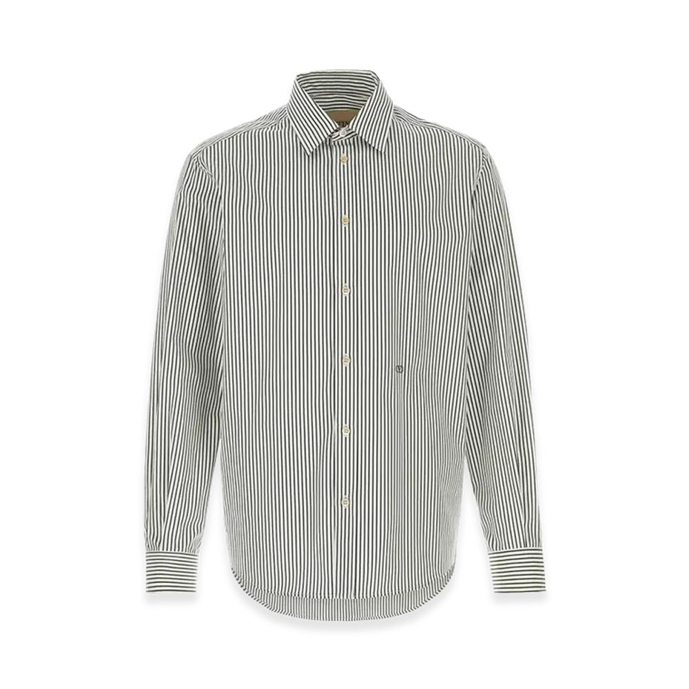 Valentino Embroidered Poplin Shirt "Stripped"