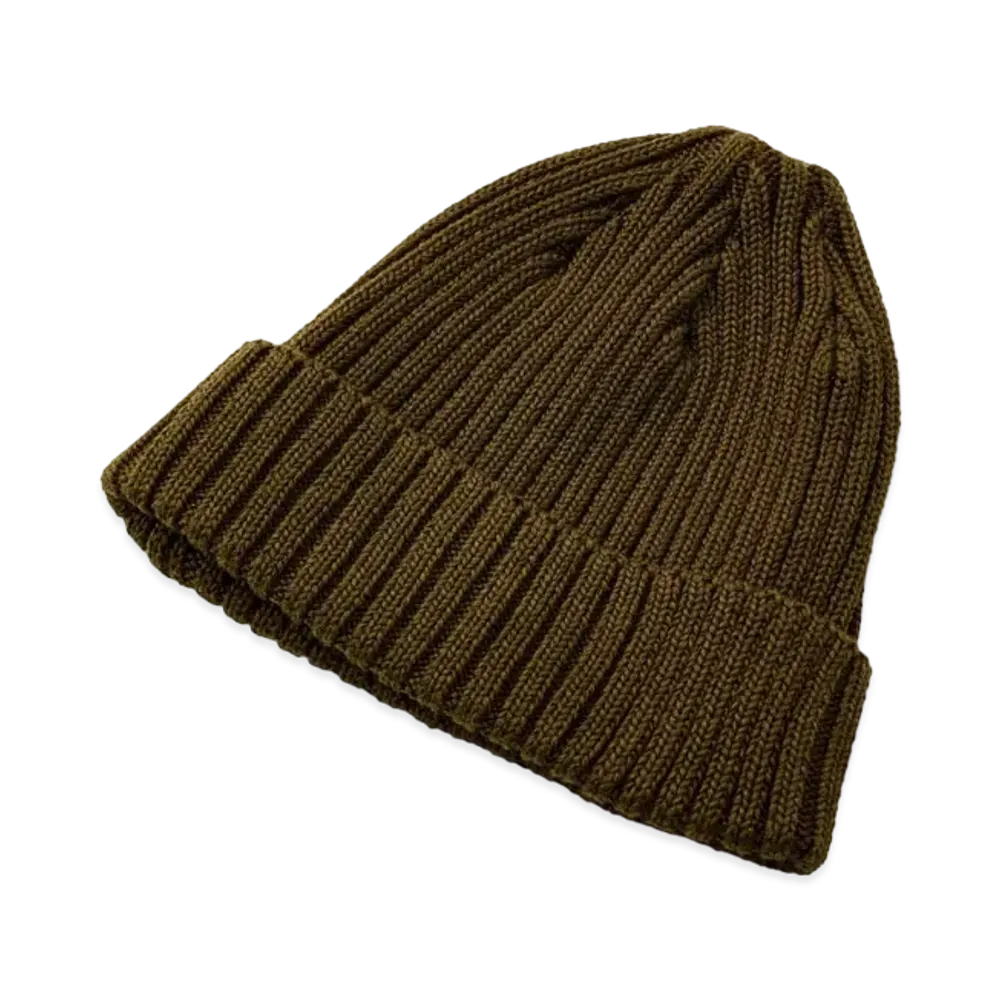 THE REAL McCOY'S COTTON BRONSON KNIT CAP "Olive"