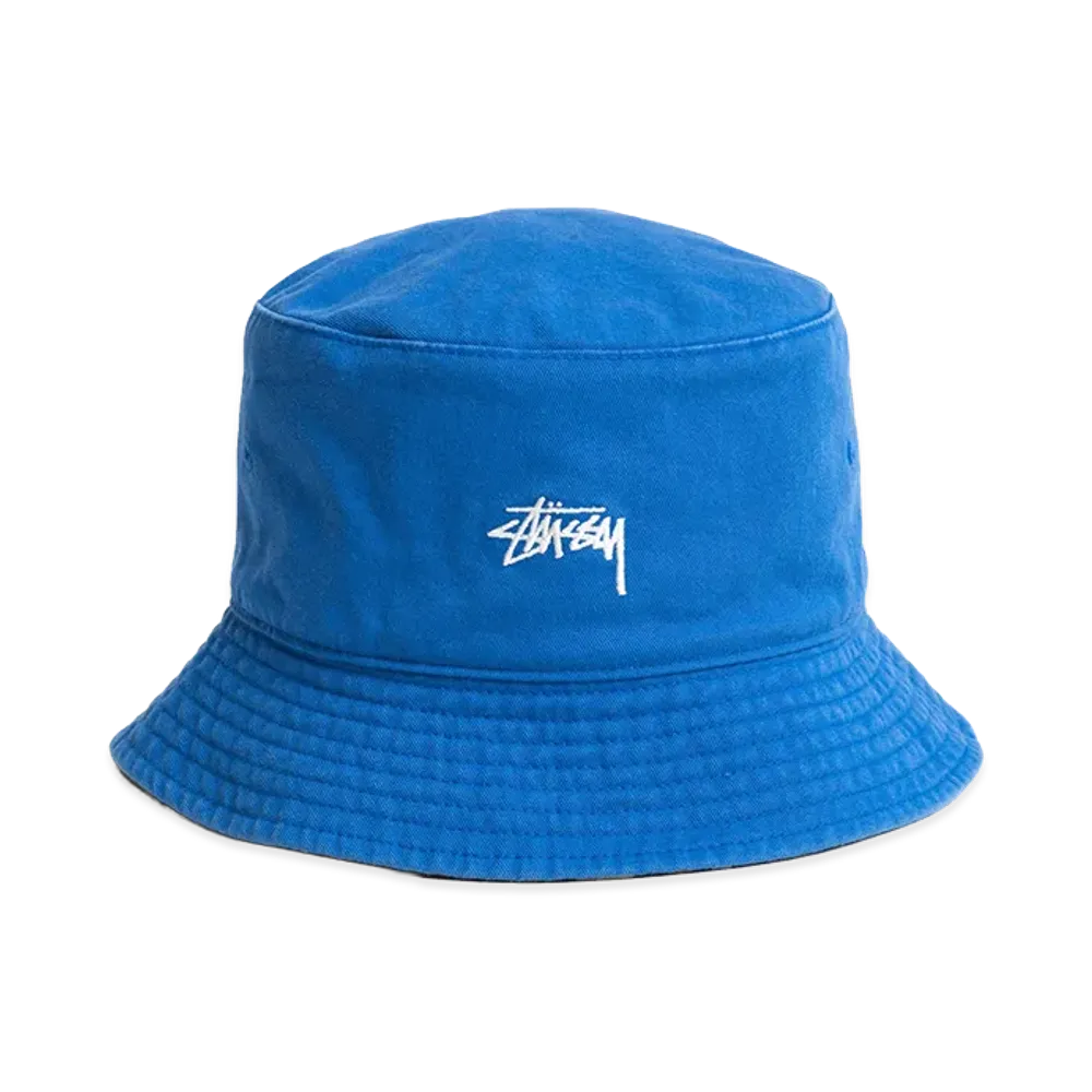 Stussy Reversible Stock Bucket Hat "Royal/Leopard"