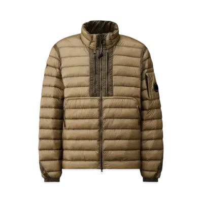 C.P Company D.D. Shell Collar Zip Down Jacket "Vintage Khaki"