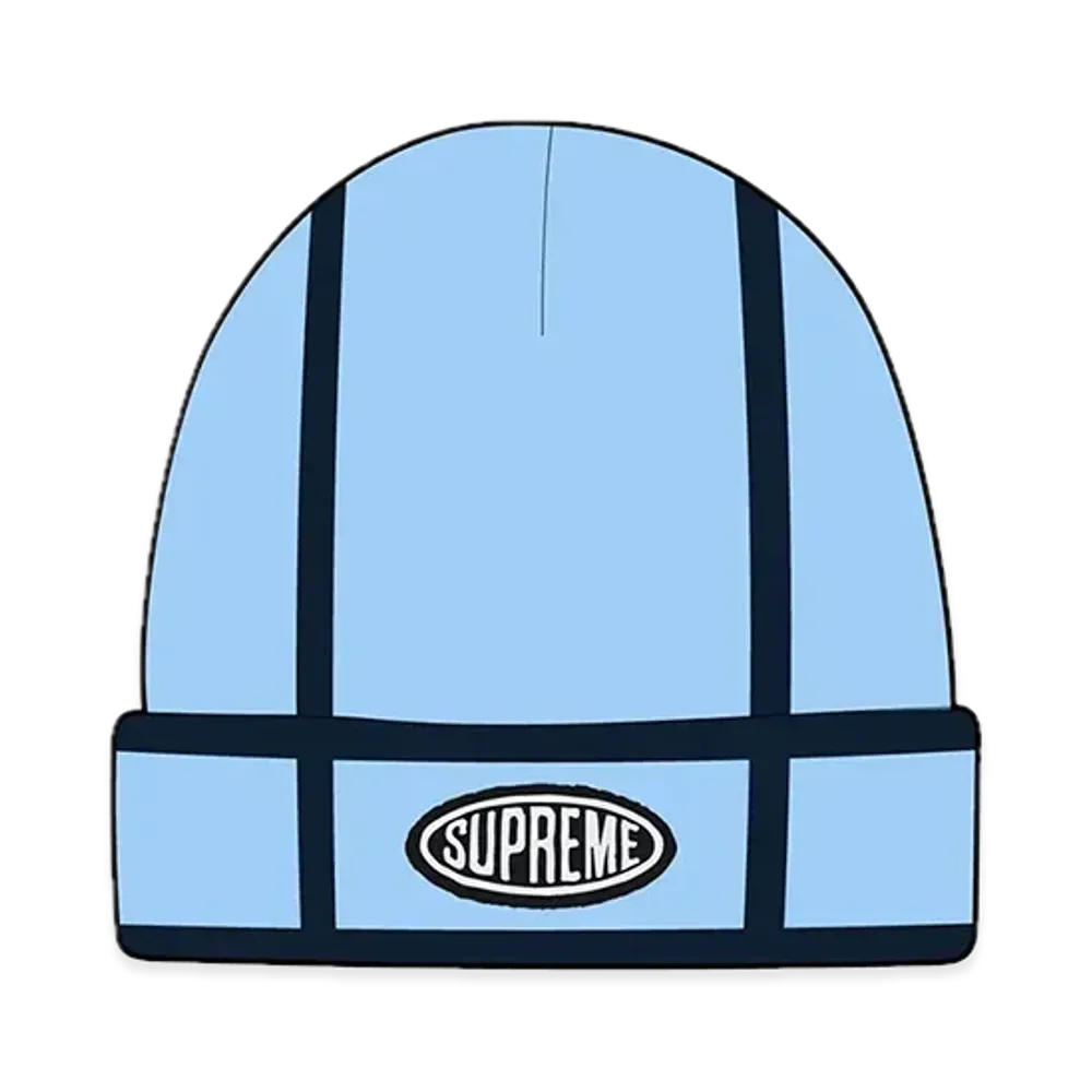 Supreme Grid Beanie "Light Blue"