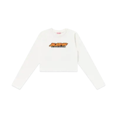 BlackEyePatch Women's Kurogantai Cropped L/S Tee "White"