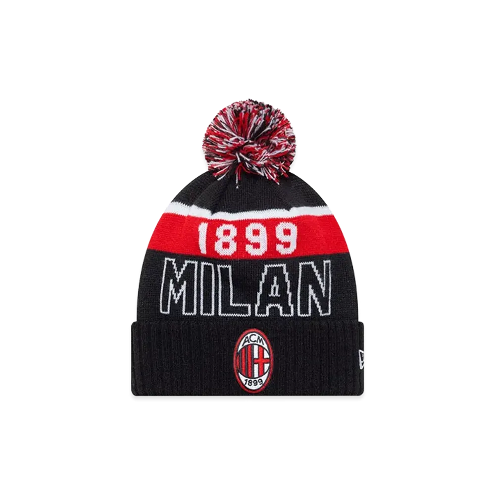 NEW ERA x AC Milan Pom-Pon Knit "Black/Scarlet"
