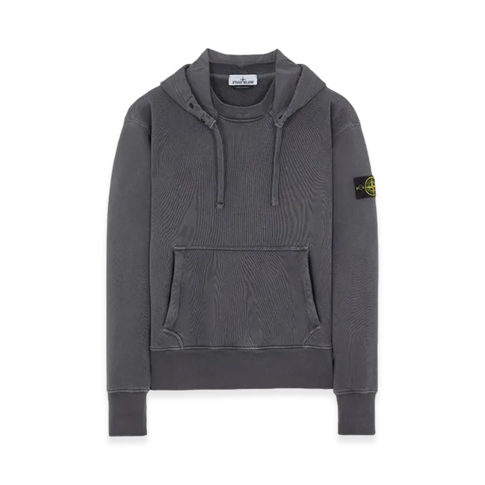Stone Island 66455 Heavy Textured Fleece Garment Dyed Hooded Sweatshirt - 23FW "Lead"