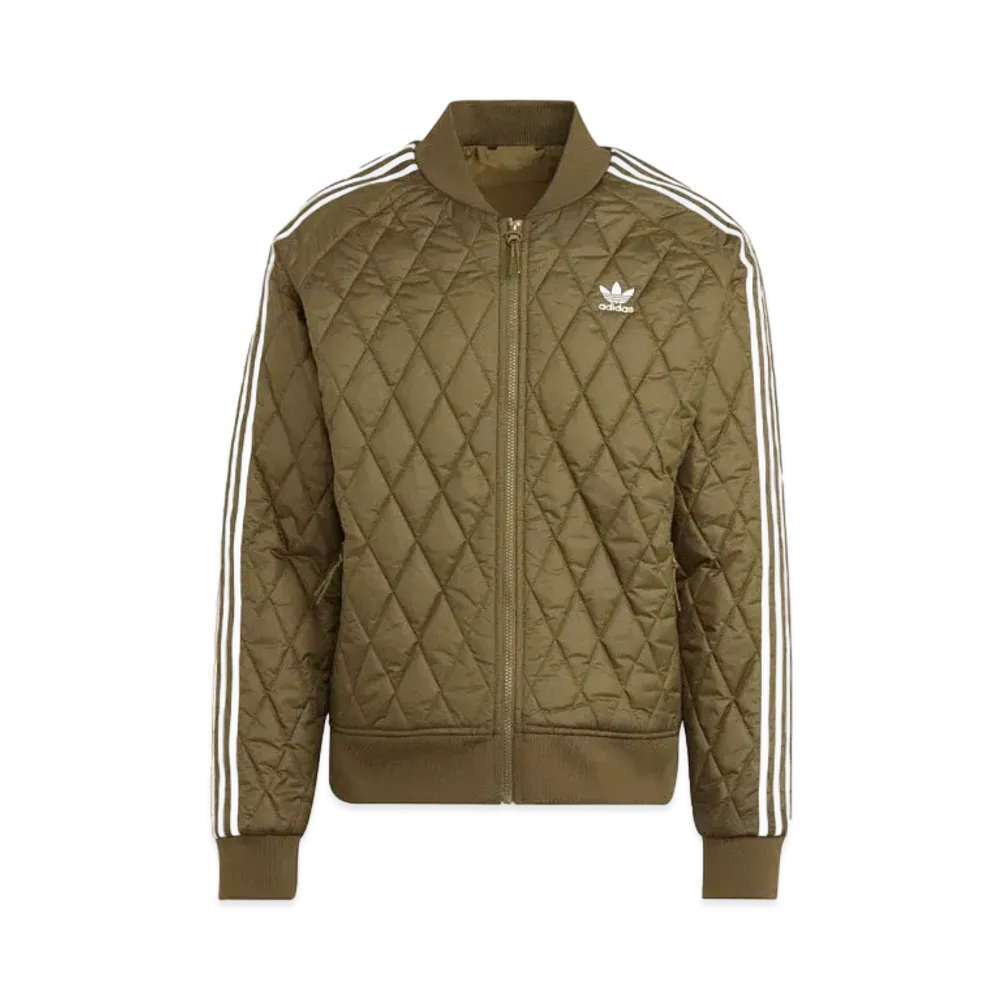 ADIDAS ADICOLOR CLASSICS QUILT SST TRACK JACKET "Focus Olive"