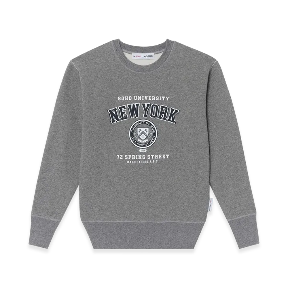 A.P.C. x Marc Jacobs The Shrunken NY Crewneck "Heather Grey"