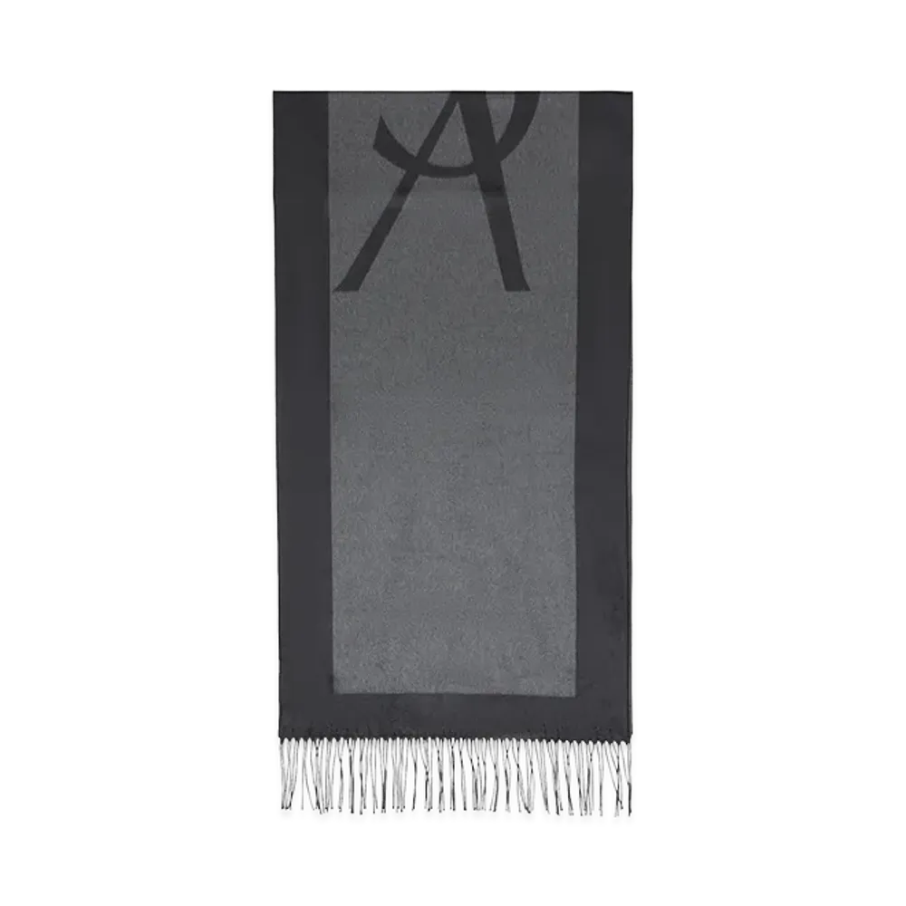 Saint Laurent 'Cassandre' Scarf "Graphite"