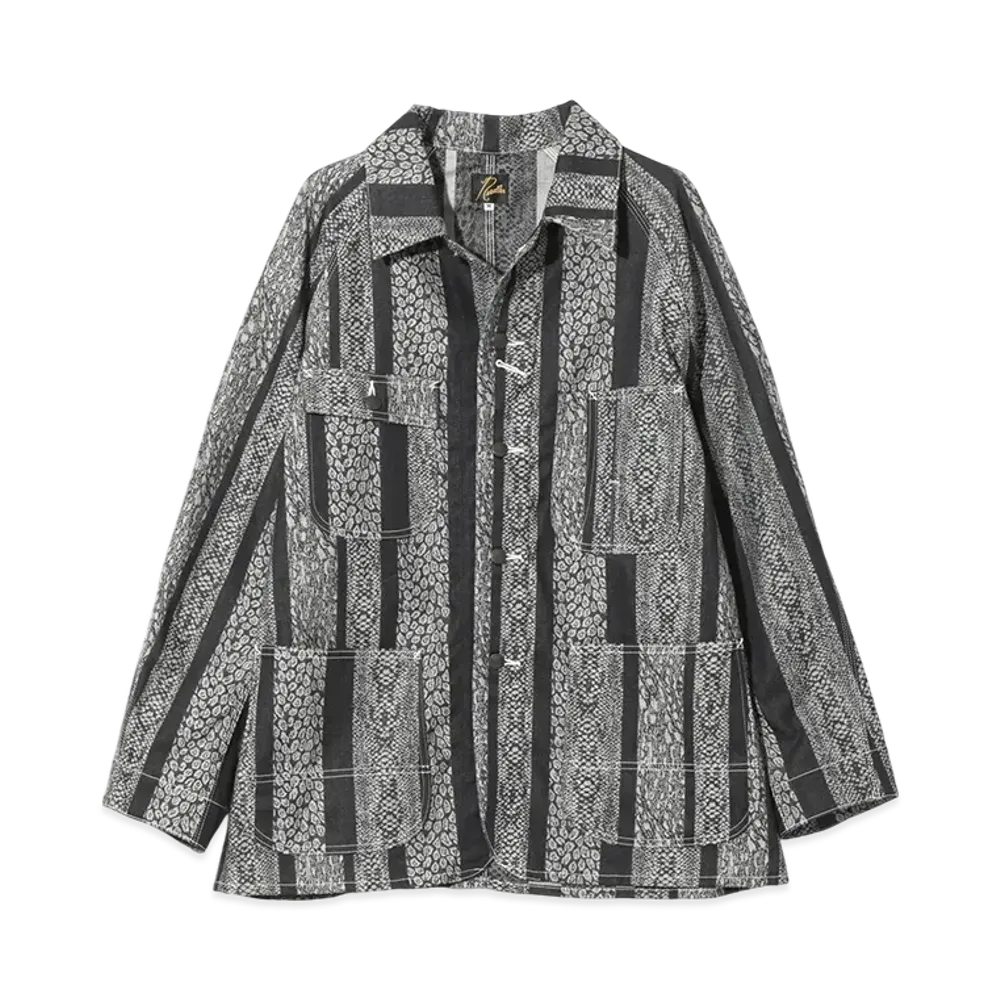 NEEDLES Coverall- 10oz Denim / Python Jacquard "Gray"