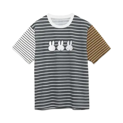 graniph x Miffy Face line Border T-Shirt "Multi"