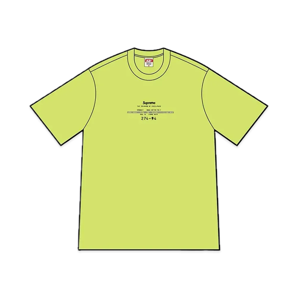 シュプリーム スタンダード Tシャツ "イエロー"