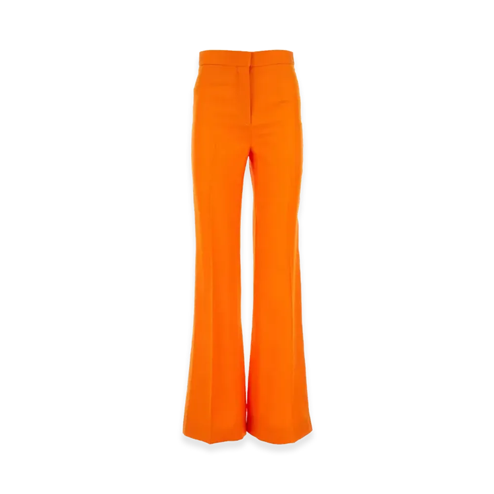 STELLA McCARTNEY Women's Fluo Viscose Wide-Leg Pant "Orange"