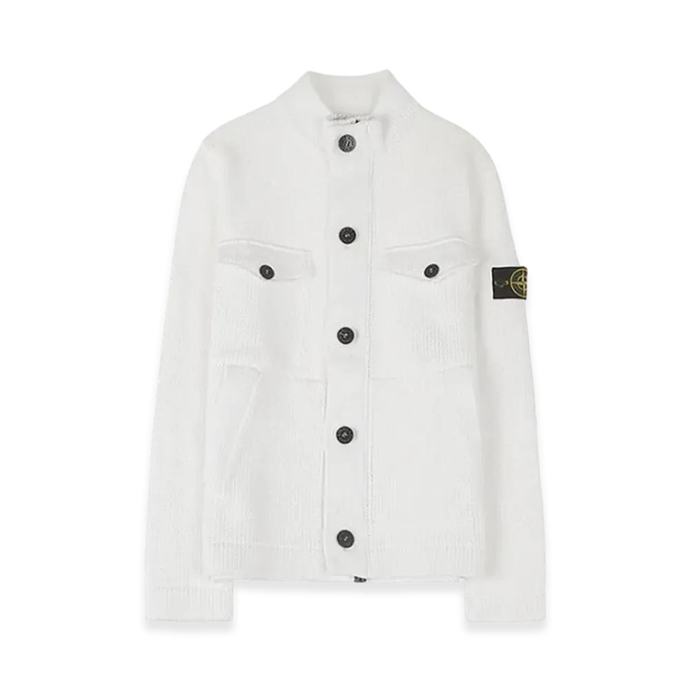 Stone Island 544D4 Button Pocket Knit - 20SS "White"