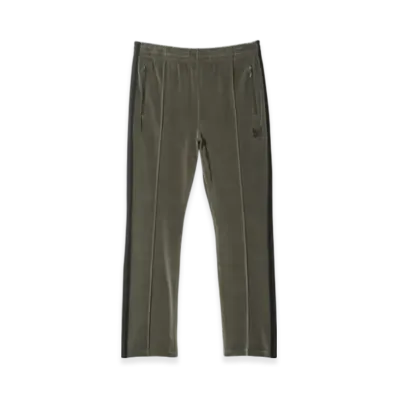 NEEDLES Velour Narrow Track Pants "Olive"