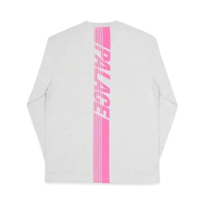 PALACE Line Stripe Longsleeve "Grey Marl"