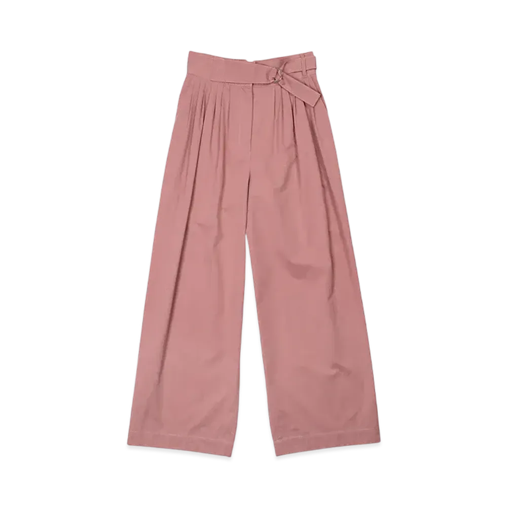 Paul Smith Women's Waist Belt Tuck Pants "Pink"
