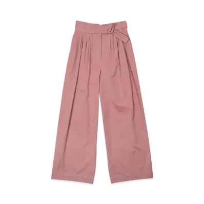 Paul Smith Women's Waist Belt Tuck Pants "Pink"