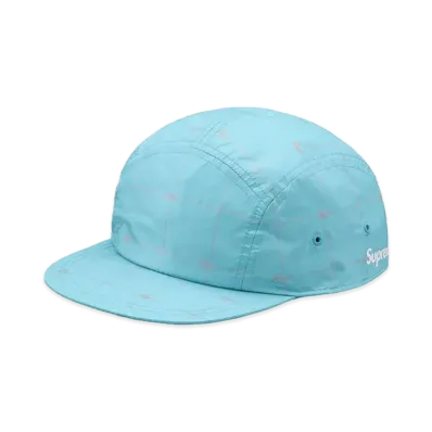 Supreme x LACOSTE Reflective Grid Nylon Camp Cap "Blue"