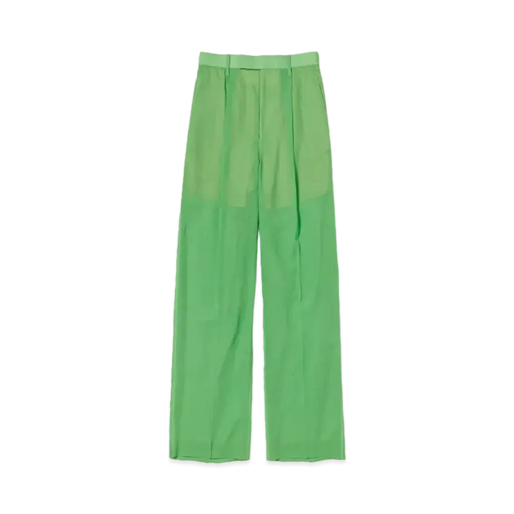 AURALEE Hard Twist Finx Organdy Pants "Green"