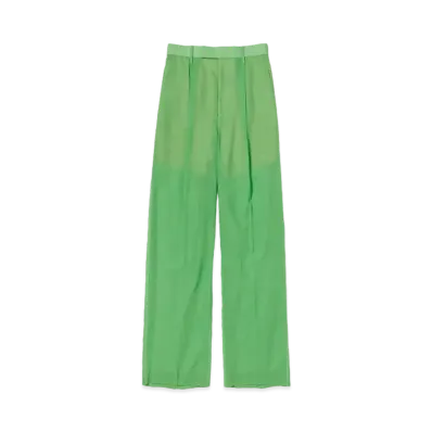 AURALEE Hard Twist Finx Organdy Pants "Green"