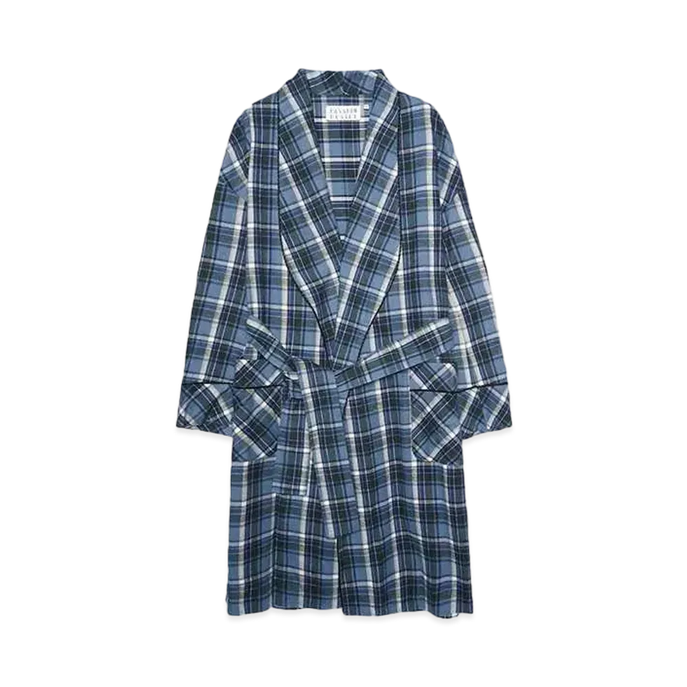 el conductorH FLANNEL CHECK GOWN "BLUE"