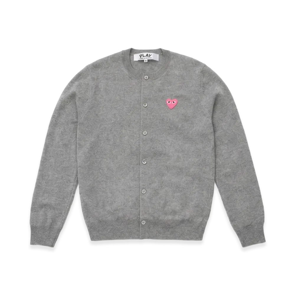 PLAY COMME des GARCONS Crewneck Cardigan "Gray"
