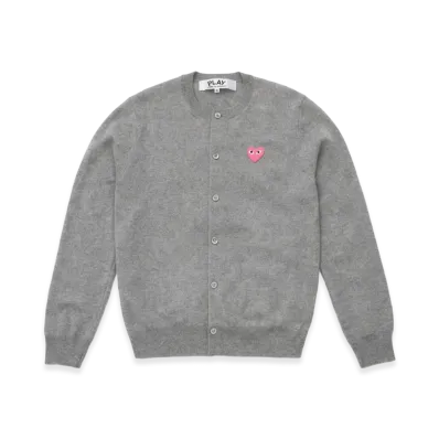 PLAY COMME des GARCONS Crewneck Cardigan "Gray"