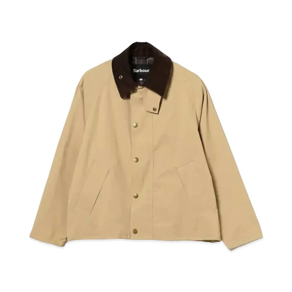 Barbour x BEAMS F Transport Jacket Mix Fabric Stretch Twill Jacket "Tan"