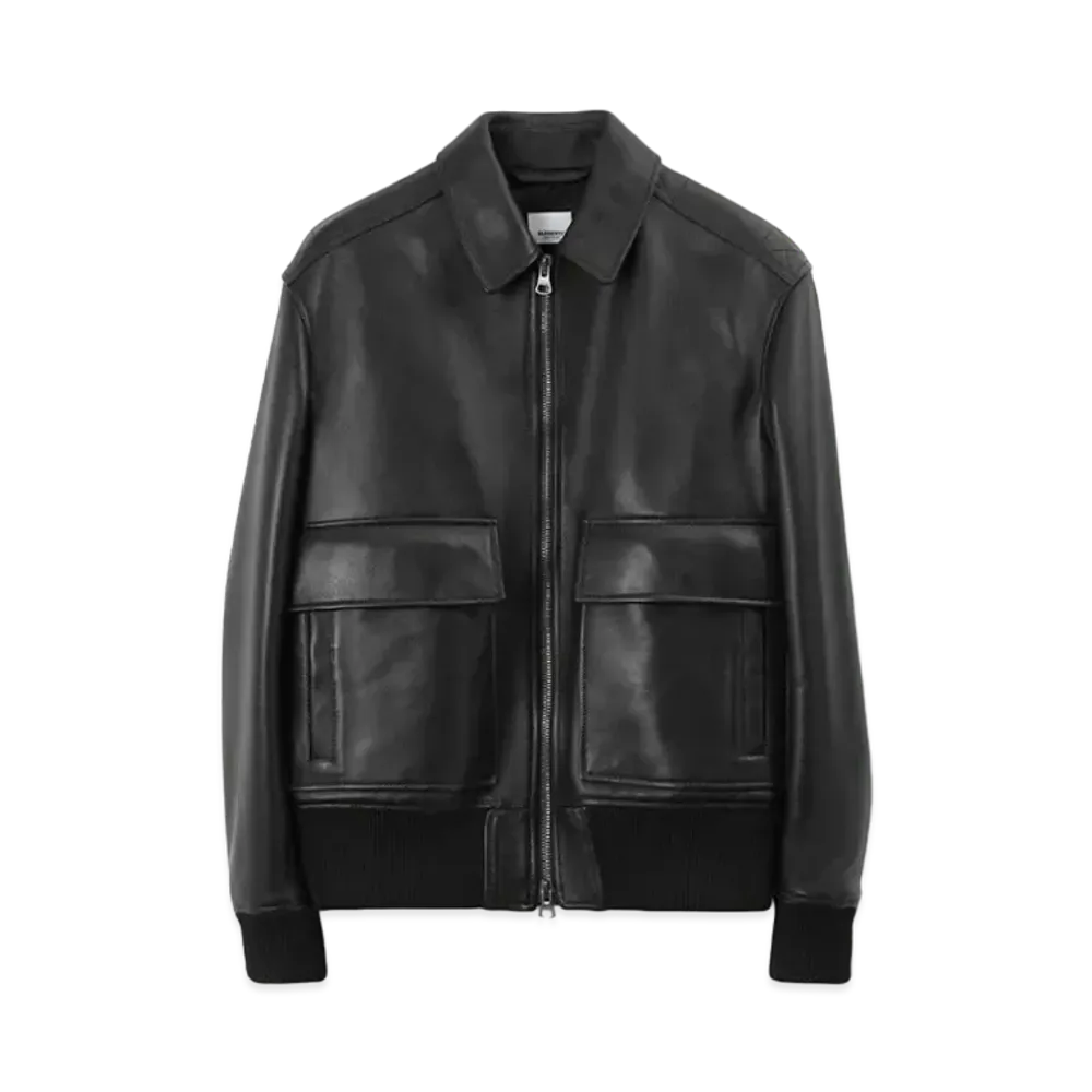 Burberry Men's Leather Jacket "Black"