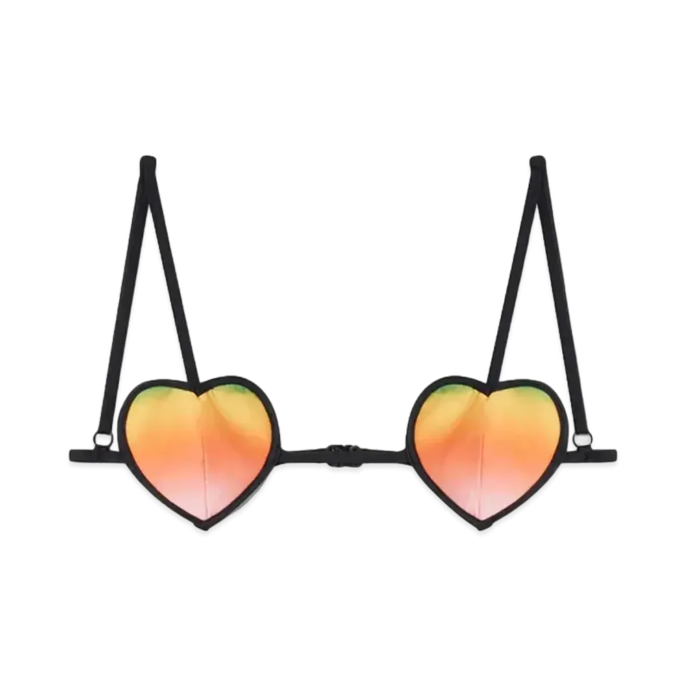 Casablanca Heart Gradient Bikini Top "Multi"