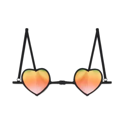 Casablanca Heart Gradient Bikini Top "Multi"