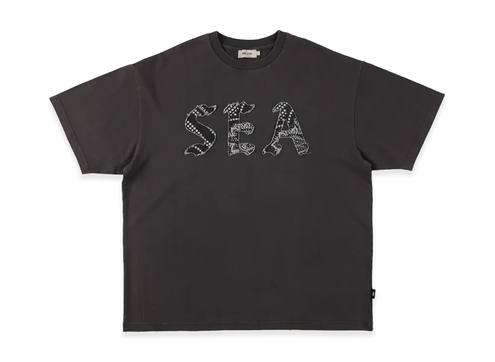 WIND AND SEA Black Bandana Logo Tee "Black"