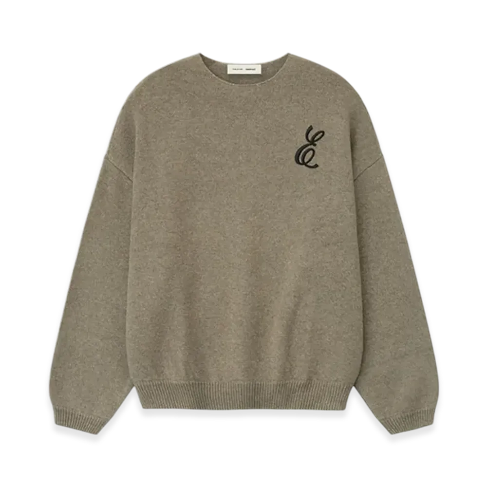 FEAR OF GOD ESSENTIALS Waffle Crewneck Sweater "Homestead Heather"